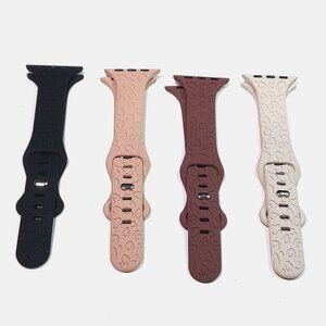 IFuntec Bands Cheetah Apple Watch Black Rose Maroon Taupe 22mm Lot of 4
